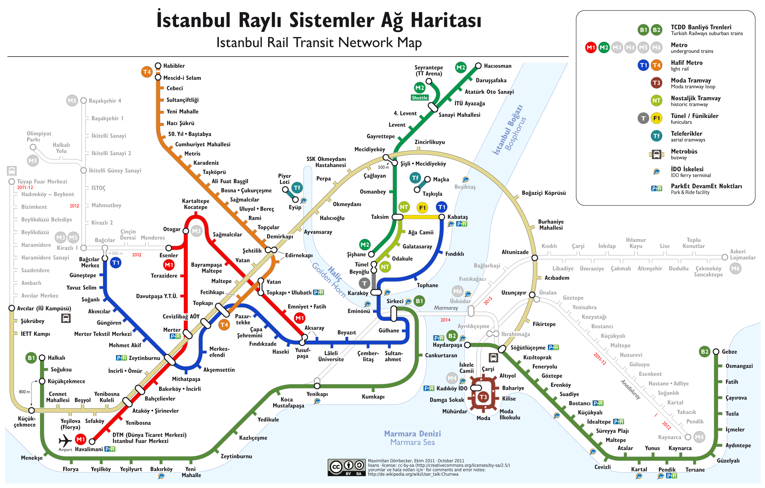 Istanbul Rapid Transit Map 