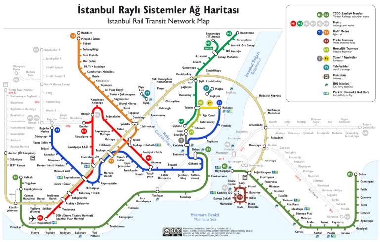 Come muoversi a Istanbul: mappa dei traporti pubblici