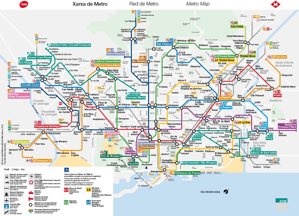 Mappa Metro Barcellona