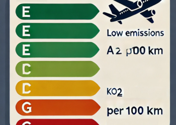 L’Unione Europea rivoluziona il trasporto aereo: arriva l’etichetta delle emissioni di volo ( Flight Emissions Label)