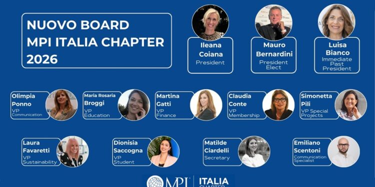 MPI Italia Chapter presenta il nuovo Board 2026: continuità, visione globale e sostenibilità al centro della strategia