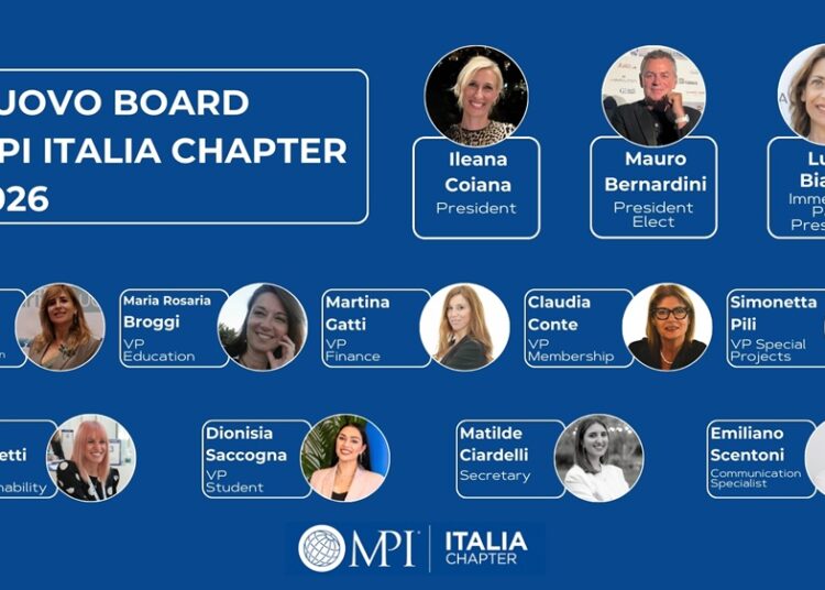 MPI Italia Chapter presenta il nuovo Board 2026: continuità, visione globale e sostenibilità al centro della strategia