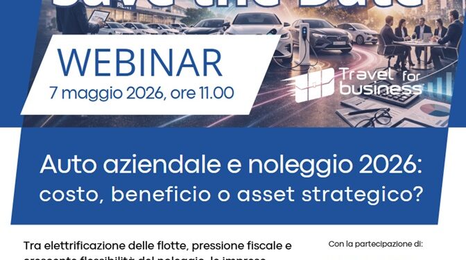 Webinar 7 maggio 2026. Auto aziendale e noleggio 2026: costo, beneficio o asset strategico?