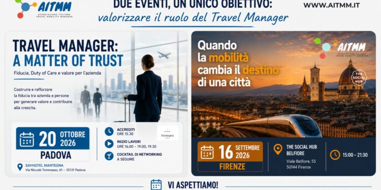 AITMM, due nuovi appuntamenti per leggere il futuro del Travel Mobility Management: Firenze e Padova al centro del confronto